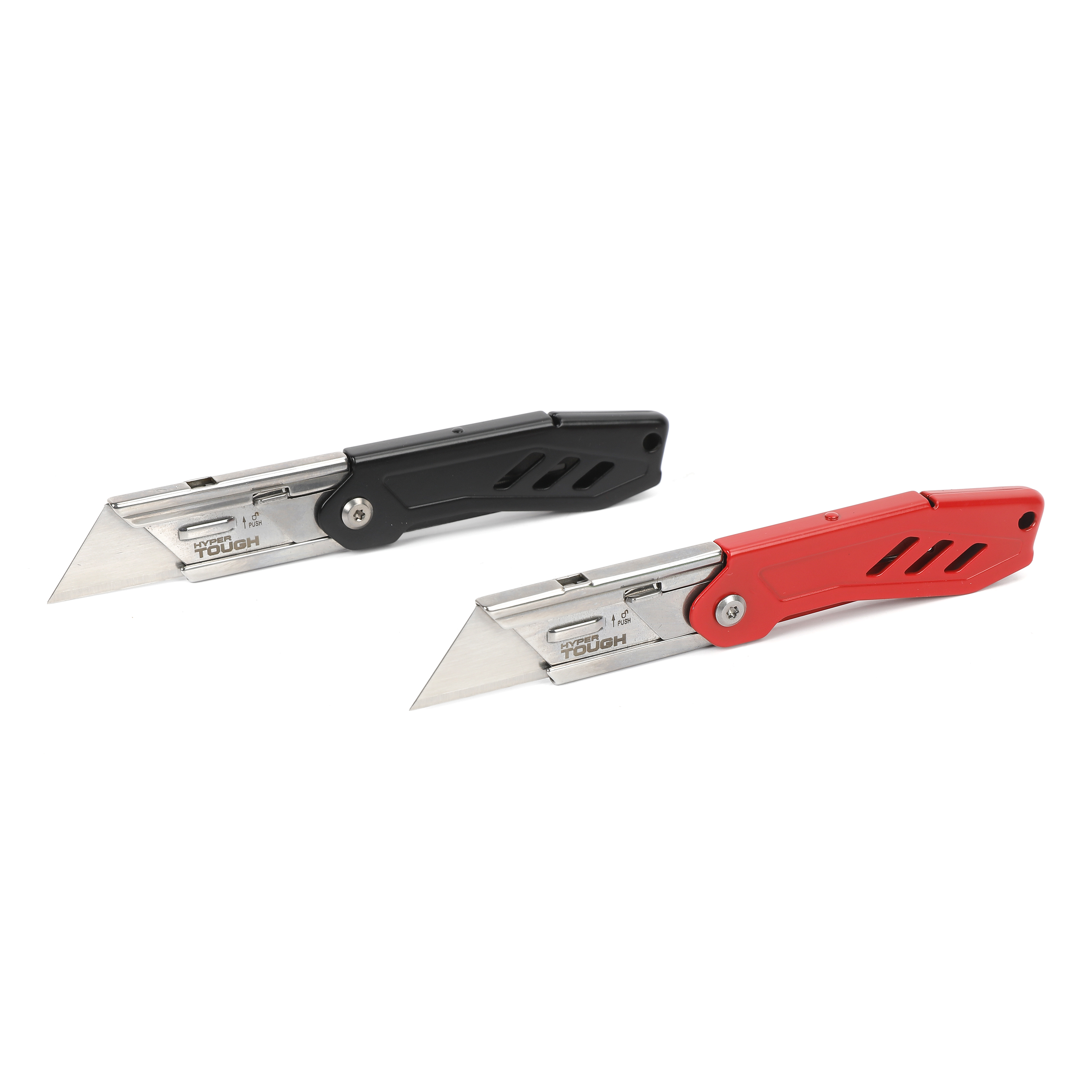 Hyper Tough 2-Piece Quick-Change Folding Utility Knife Set, Model 3414 